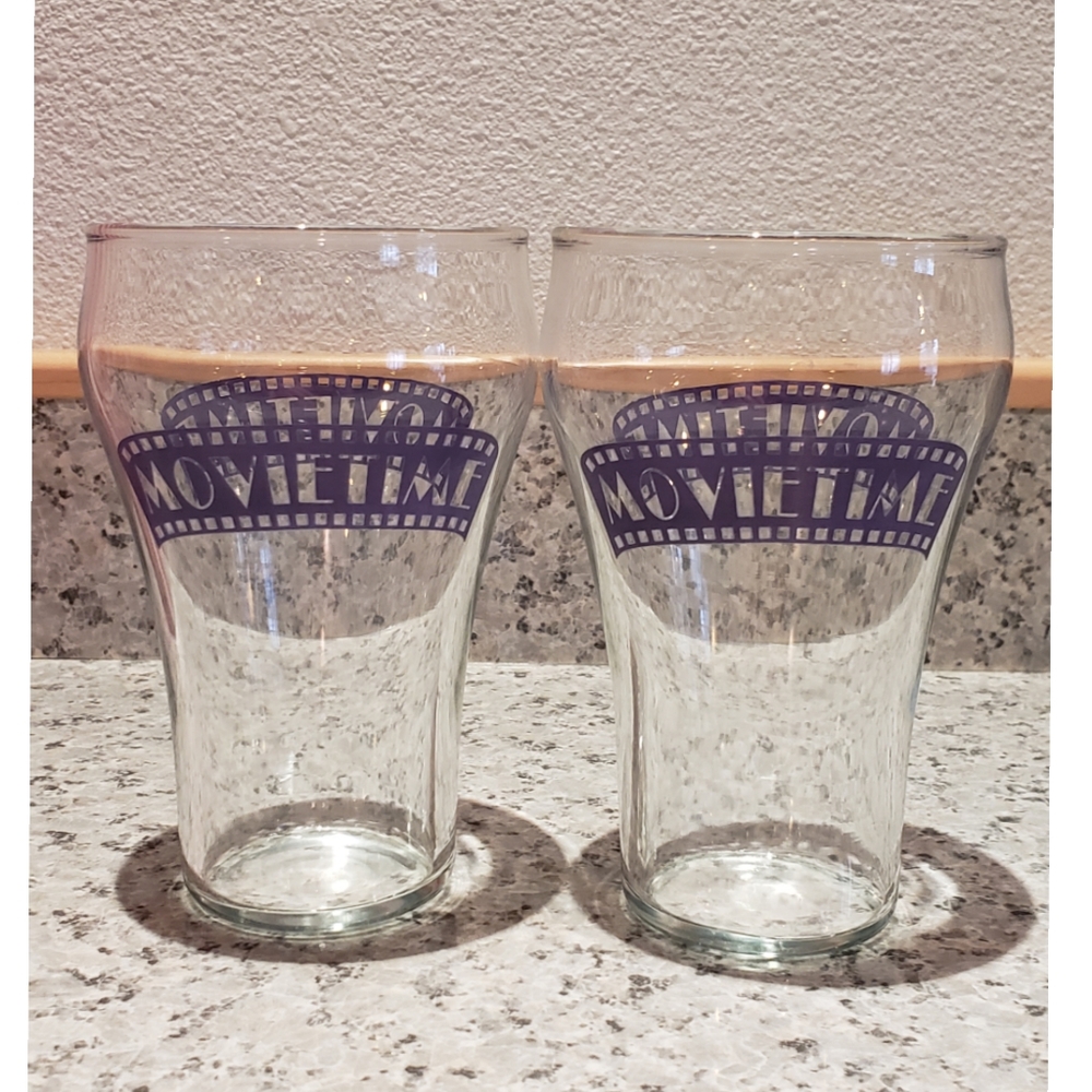 MOVIE TIME Set of 2 Beverage Glasses